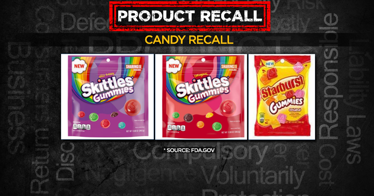 Mars Wrigley recalls a number of Skittles, Starburst, and Life Savers