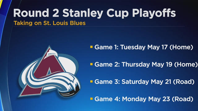 Round 2 Schedule: Blues vs. Avalanche