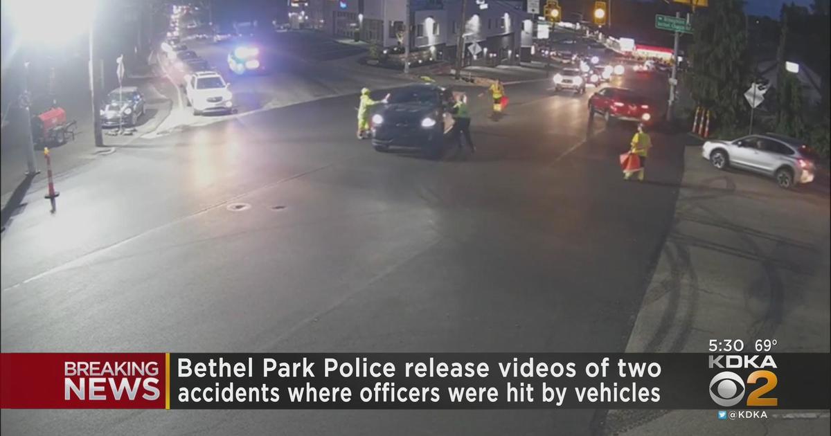 Bethel Park Police Release Video Showing 2 Officers Hit By Vehicles