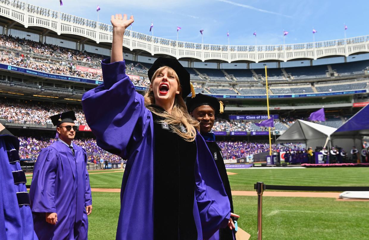 Taylor Swift receives honorary degree from NYU and gives commencement ...