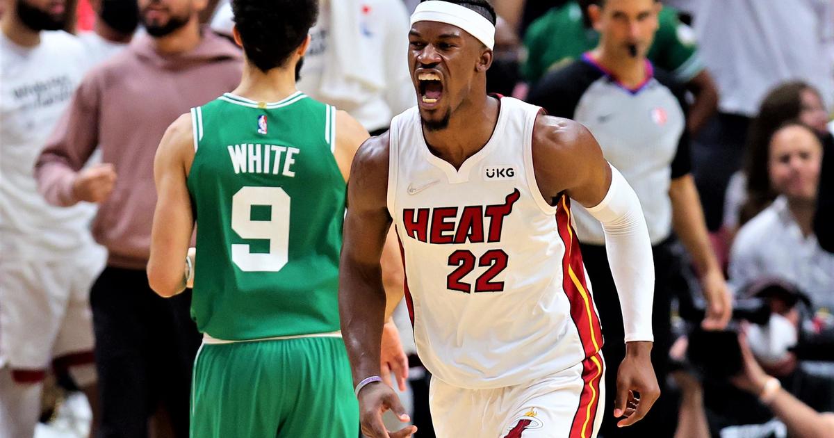 Heat's Jimmy Butler hits Celtics' Al Horford with his own taunt