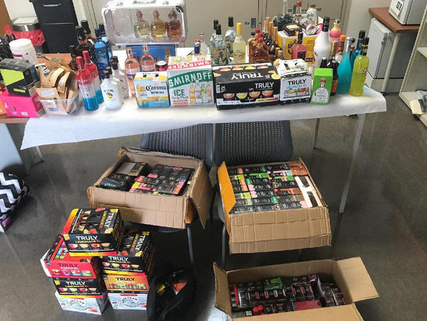 Alcohol and other items seized in Santa Cruz arrest 