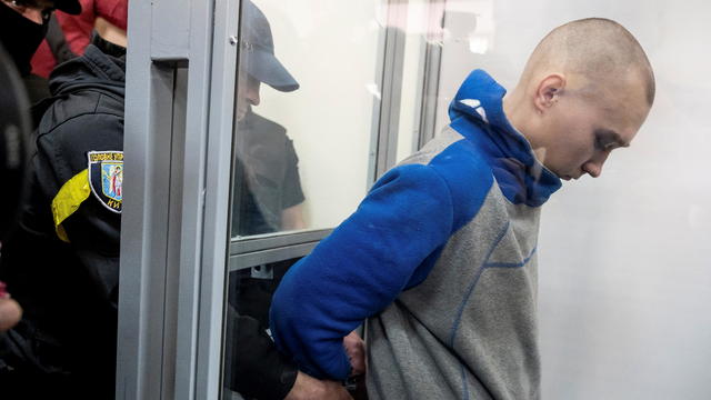 Russian soldier Shishimarin attends a court hearing in Kyiv 