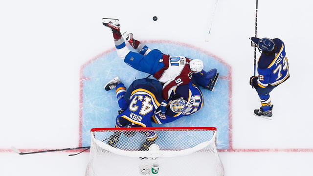 St. Louis Blues goaltender Jordan Binnington admits throwing water bottle  at Colorado Avalanche center Nazem Kadri in Round 2 - ESPN