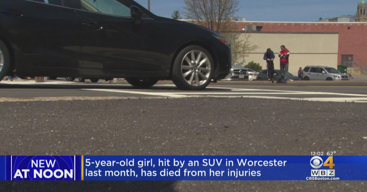 5-year-old girl dies a month after being hit by car in Worcester - CBS ...