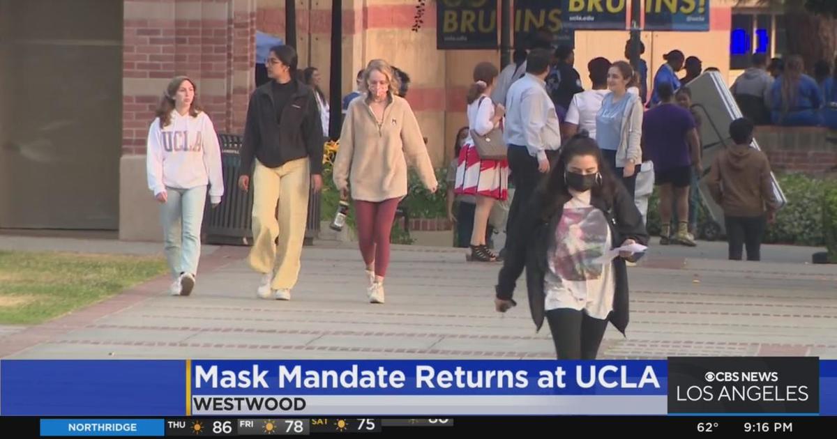 Mask mandate returns to UCLA has cases in LA County rise CBS Los Angeles