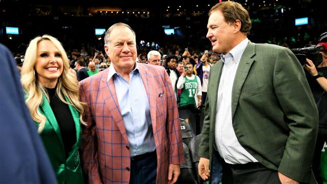 Linda Holliday, Bill Belichick, Stephen Pagliuca 