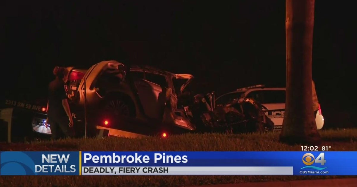 Police Investigate Fatal Fiery Crash In Pembroke Pines Cbs Miami Police Investigate Fatal Fiery Crash In Pembroke Pines Cbs Miami