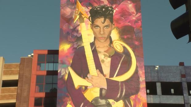 Downtown Minneapolis Prince mural 