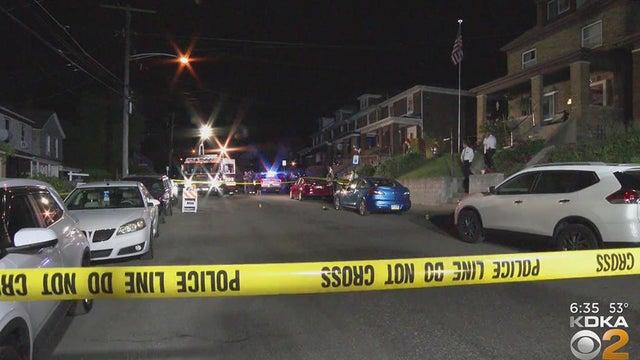 Police lights at night 