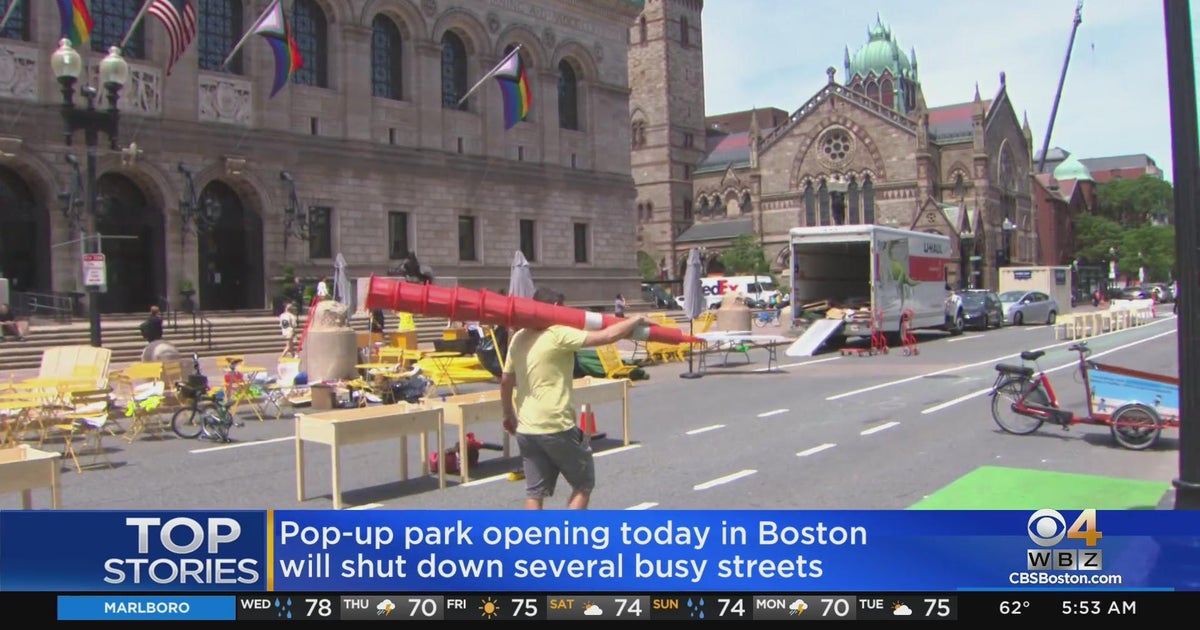 Pop-up park opening Wednesday in Boston will shut down several busy ...