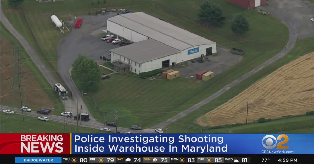 Police investigating shooting inside warehouse in Maryland - CBS New York