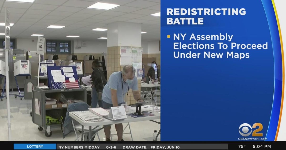 New York redistricting maps won't be redrawn before primaries - CBS New ...