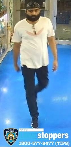 Police are trying to identify a man wanted in connection to an assault at a subway station on the Lower East Side on June 10, 2022. 