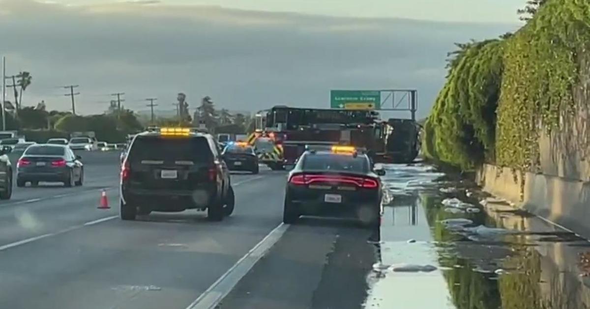 Big-rig Rollover Crash, Fire Snarls Traffic On Southbound Hwy 101 In ...