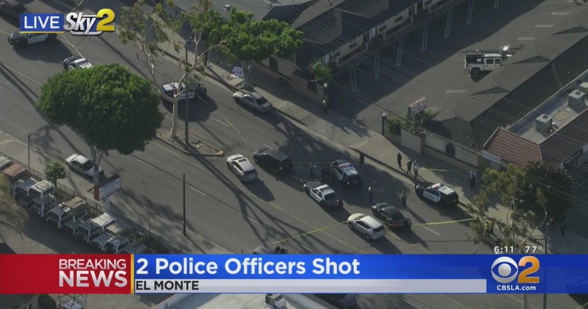 Update: 2 El Monte Police officers shot - CBS Los Angeles
