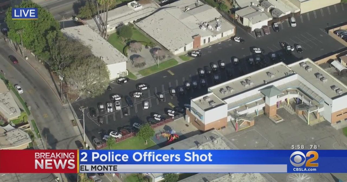 2 El Monte Police officers shot CBS Los Angeles