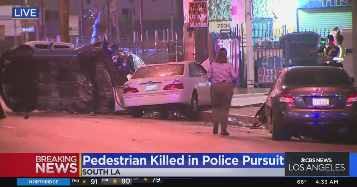 South LA pursuit ends in fatal crash as vehicle strikes pedestrian ...