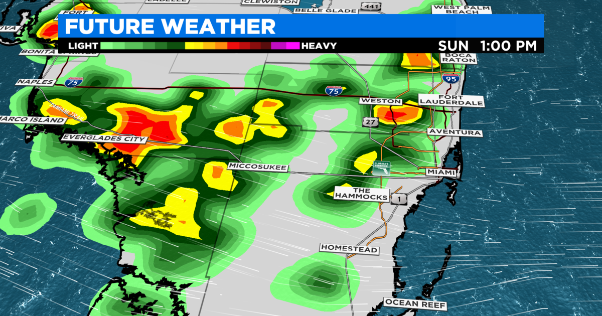 Miami Weather Afternoon storms are back this Sunday CBS Miami