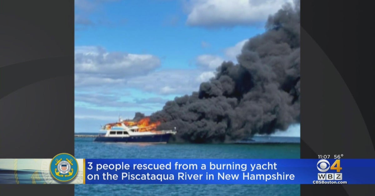 3 rescued after 70-foot yacht becomes engulfed in flames off coast of New Hampshire