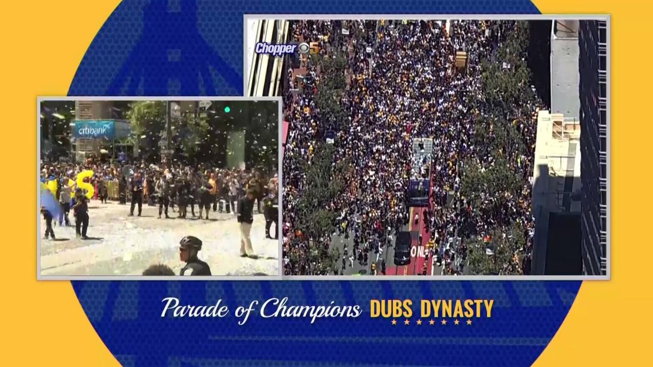 Sea of fans salute NBA champion Warriors at rally, parade in San Francisco 
