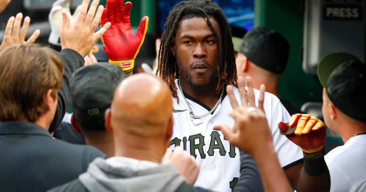 Oneil Cruz of the Pittsburgh Pirates in action against the Chicago