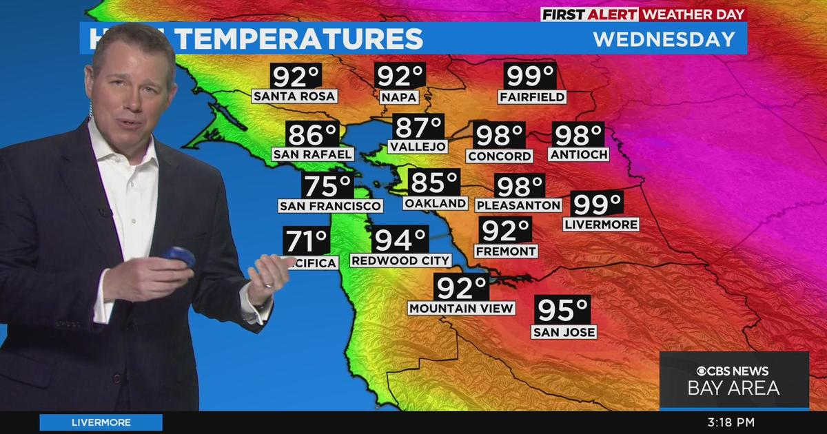 First Alert Weather Day forecast for Tuesday afternoon CBS San Francisco