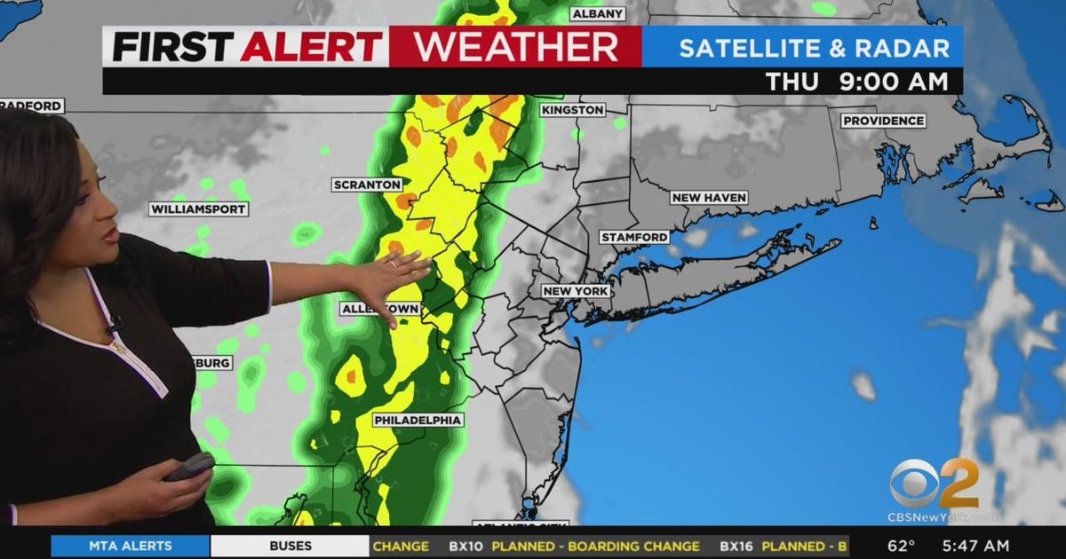 First Alert Weather: Showers stick around - CBS New York