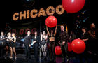 Emma Pittman, Bianca Marroquín and cast during the curtain call as "Chicago" on Broadway celebrates 10,000 performances at The Ambassador Theatre on June 23, 2022 in New York City. 
