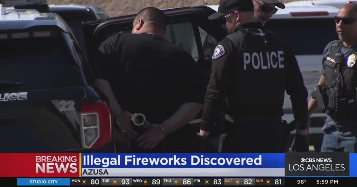 Azusa residents evacuated after police find cache of illegal fireworks CBS Los Angeles