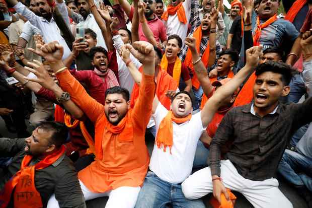 Protest against the killing of a Hindu man, in New Delhi 