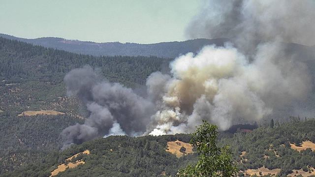 Rice Fire burning in Nevada County 