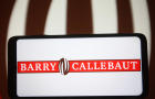 In this photo illustration, a Barry Callebaut logo is seen 