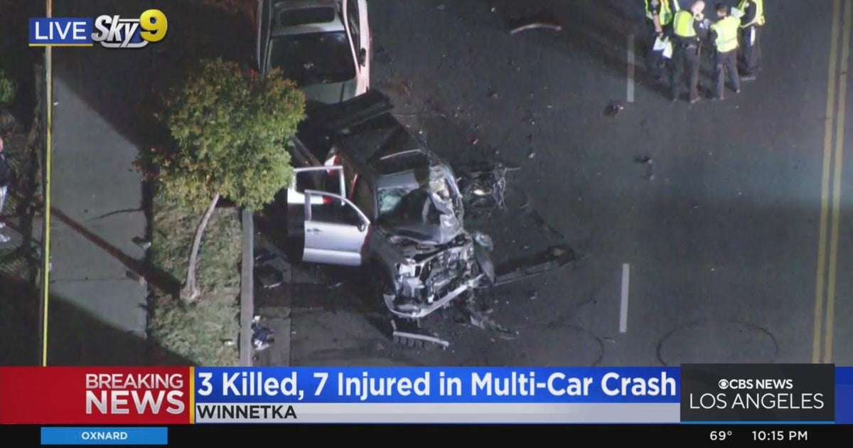Multicar crash in leaves three people dead CBS Los Angeles