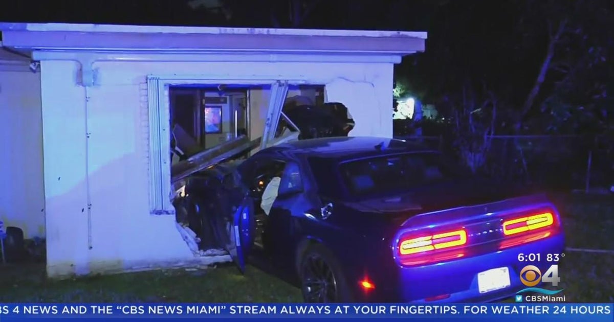 Car plowed into North Miami home