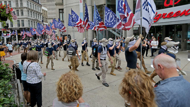 White supremacist march thru Boston 