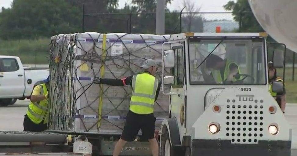 95 Tons Of Baby Formula Arrives At Philadelphia International Airport From Melbourne, Australia
