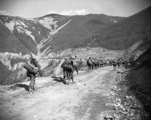 Marines Marching Up Hill 