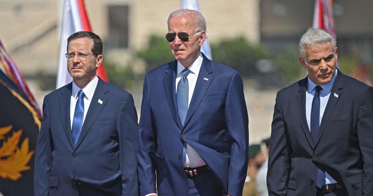 Biden arrives in Israel for first Middle East trip, seeking to reassure allies over Iranian nuclear program