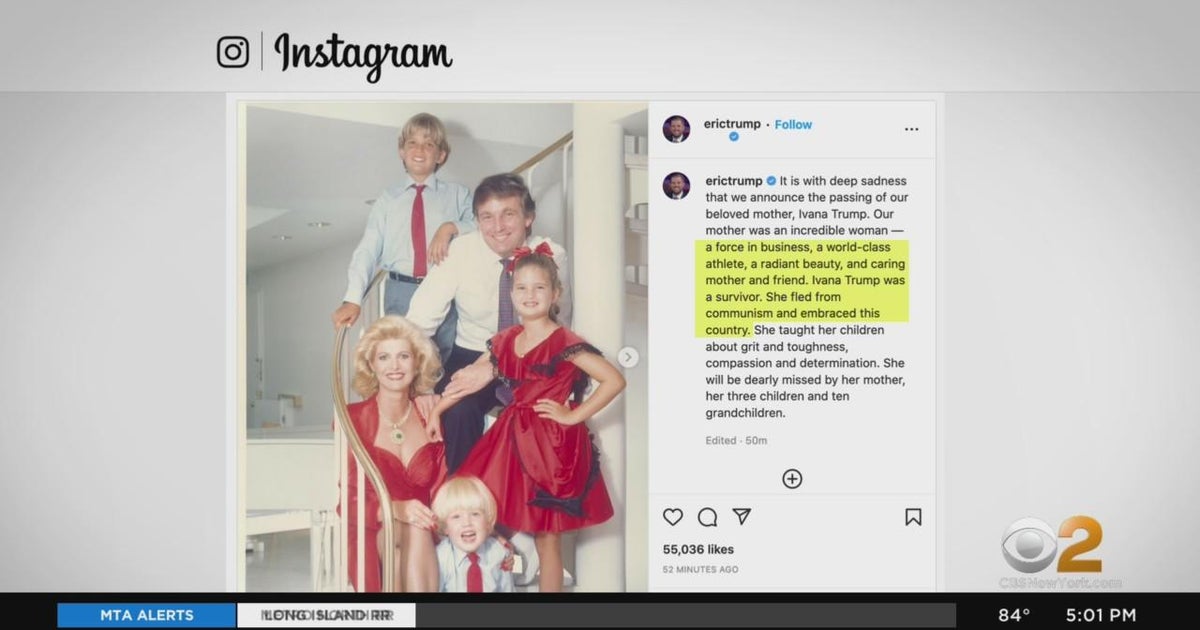 Ivana Trump, former president’s first wife, dies at 73 - CBS New York