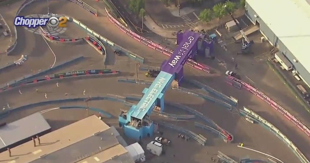 Formula E racing circuit in Red Hook, Brooklyn CBS New York