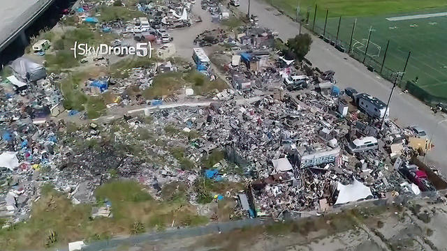 Aerial of Oakland Homeless Camp 