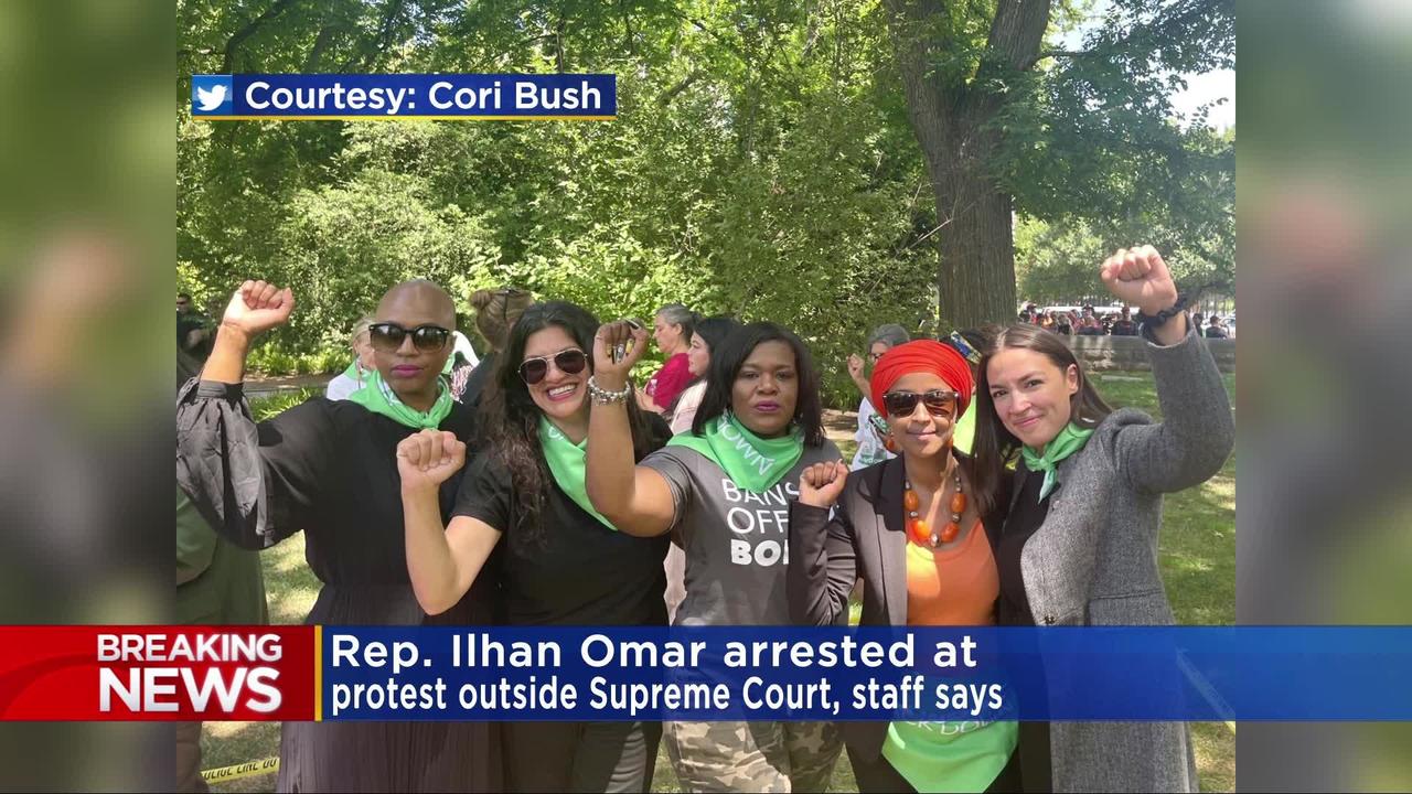 Rep. Ilhan Omar among 16 lawmakers arrested at protest outside Supreme Court (cbsnews.com)
