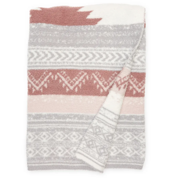 Barefoot Dreams CozyChic patchwork pattern throw blanket: $105 