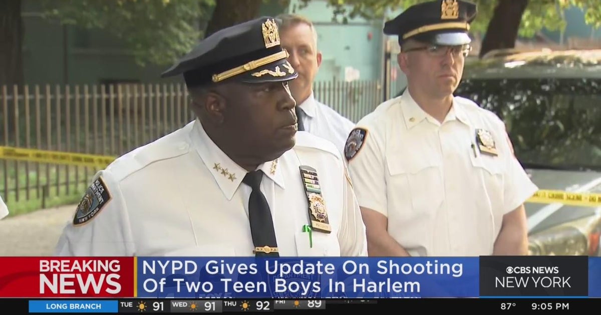NYPD holds news conference following shooting of 2 teen boys in Harlem ...
