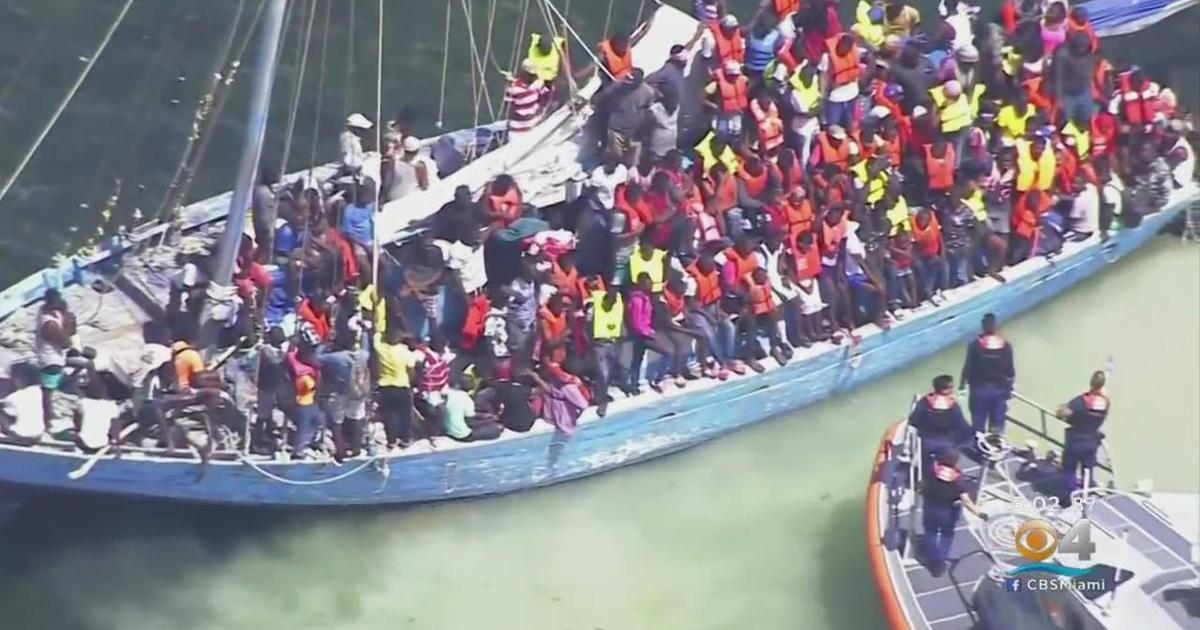 Coast Guard intercepts sailboat packed with migrants off Biscayne Bay