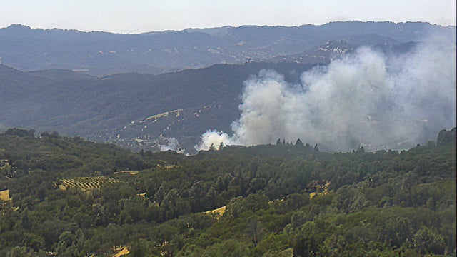 Brush Fire Smoke Plume in Sonoma County 