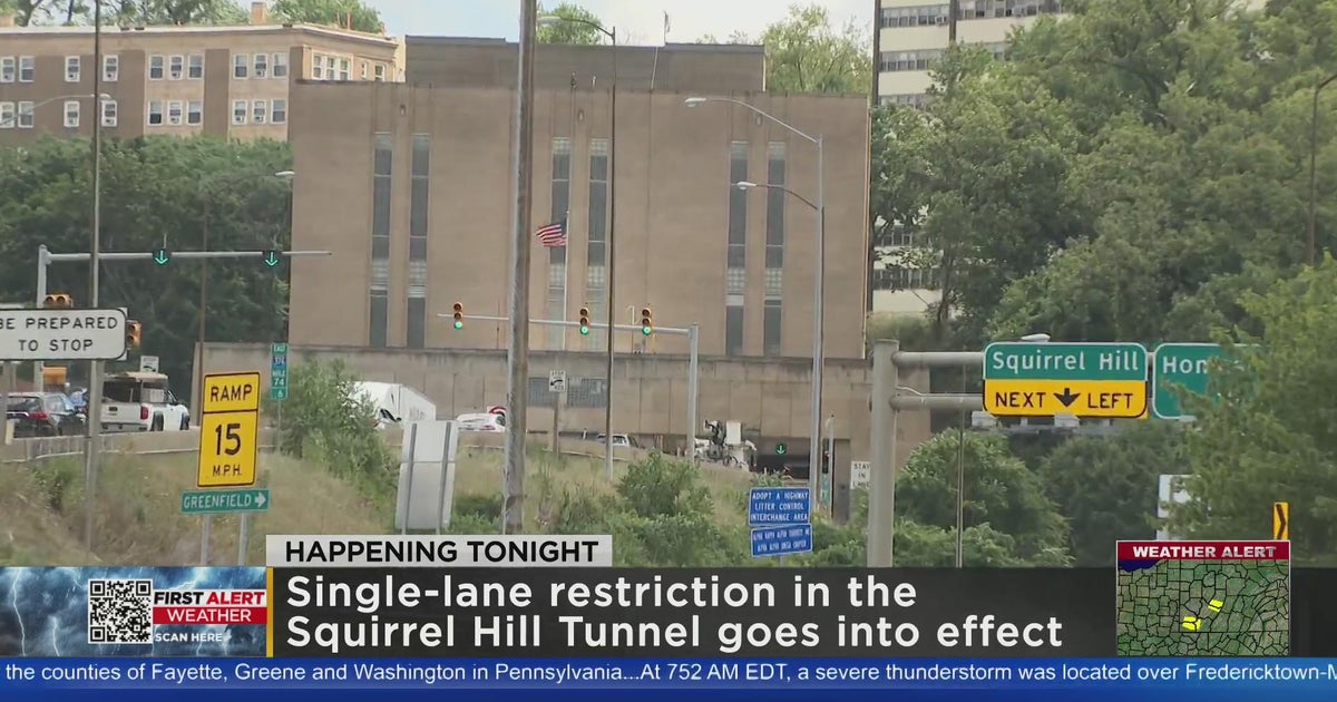 Squirrel Hill Tunnel set for lane restriction CBS Pittsburgh
