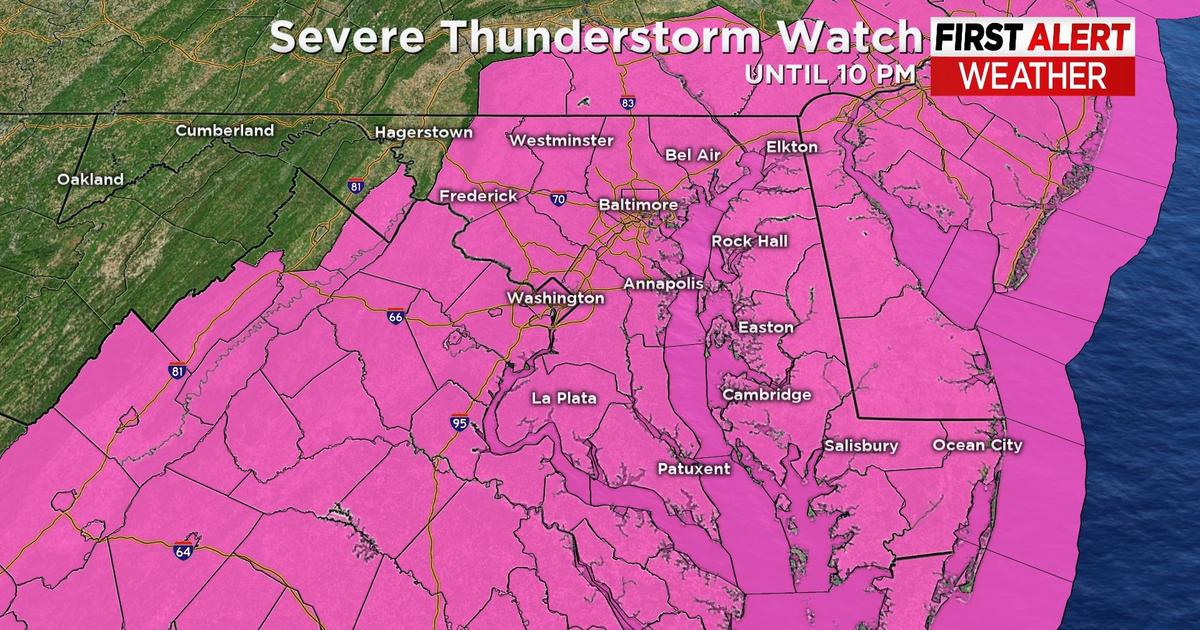 Maryland Weather: Much Of Maryland Under Severe Thunderstorm Watch ...