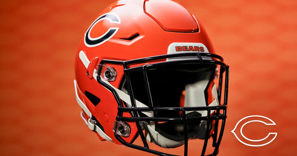 Bears unveil new orange alternate helmets for two October games - CBS  Chicago